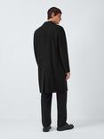 Kin Single Breasted Wool Blend Coat, Black