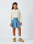 John Lewis Kids' Button Wool Blend Cardigan, Cream