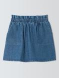 John Lewis ANYDAY Kids' Denim A-Line Skirt, Denim Blue