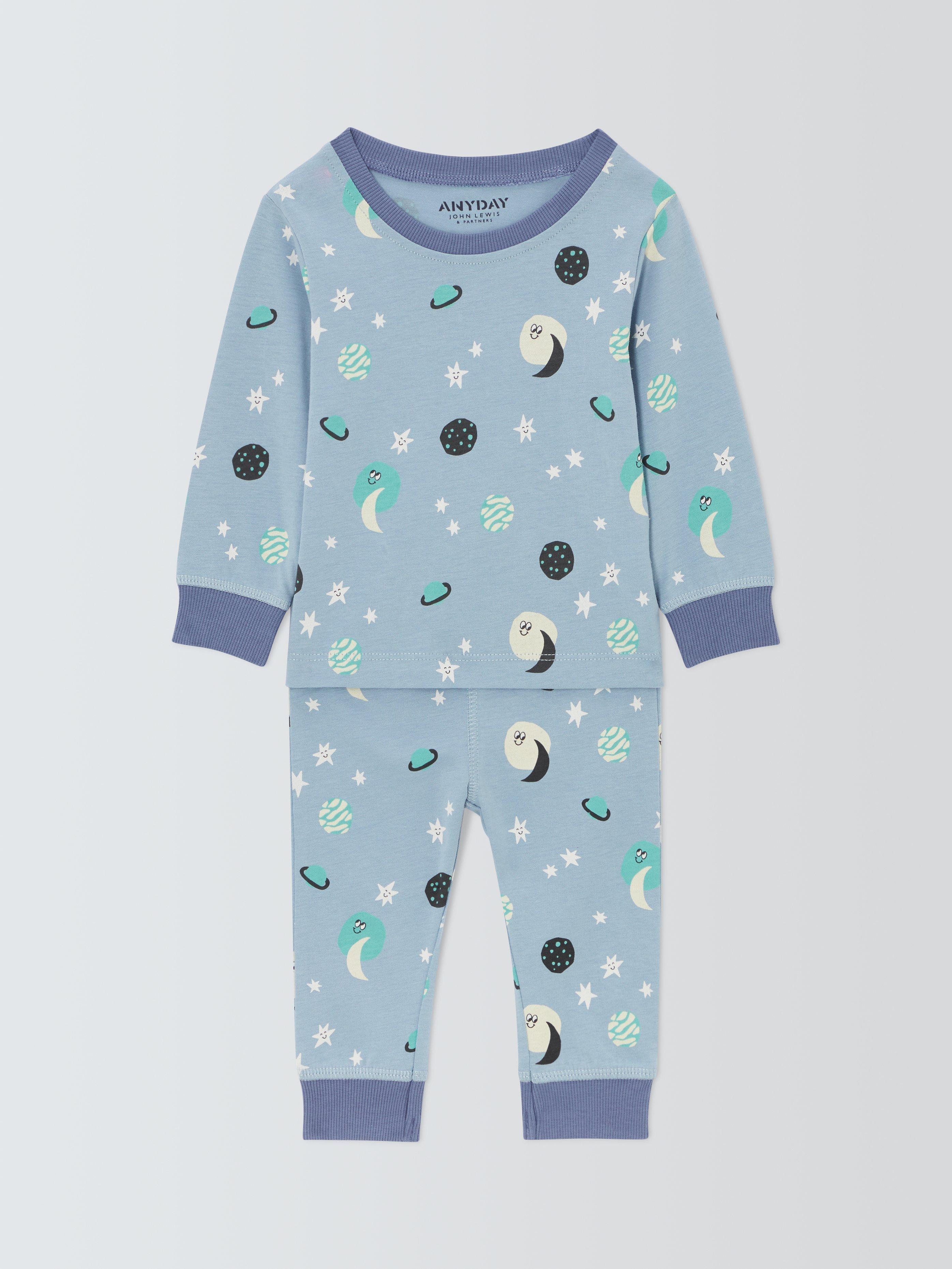 John Lewis ANYDAY Baby Space Pyjamas Blue