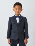 John Lewis Heirloom Collection Kids' Textured Herringbone Blazer, Navy