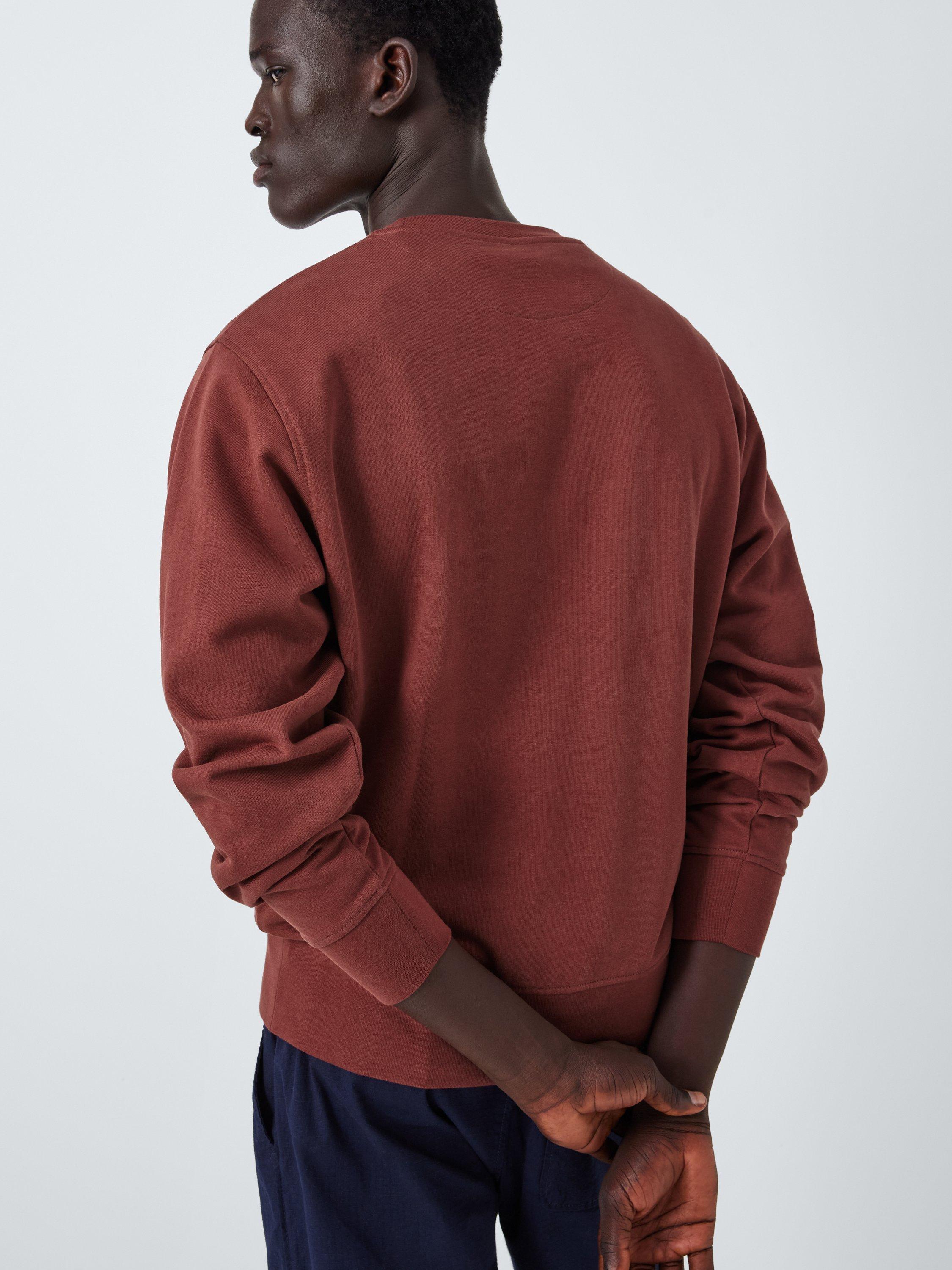 John Lewis ANYDAY Cotton Crew Neck Sweatshirt Hot Chocolate L