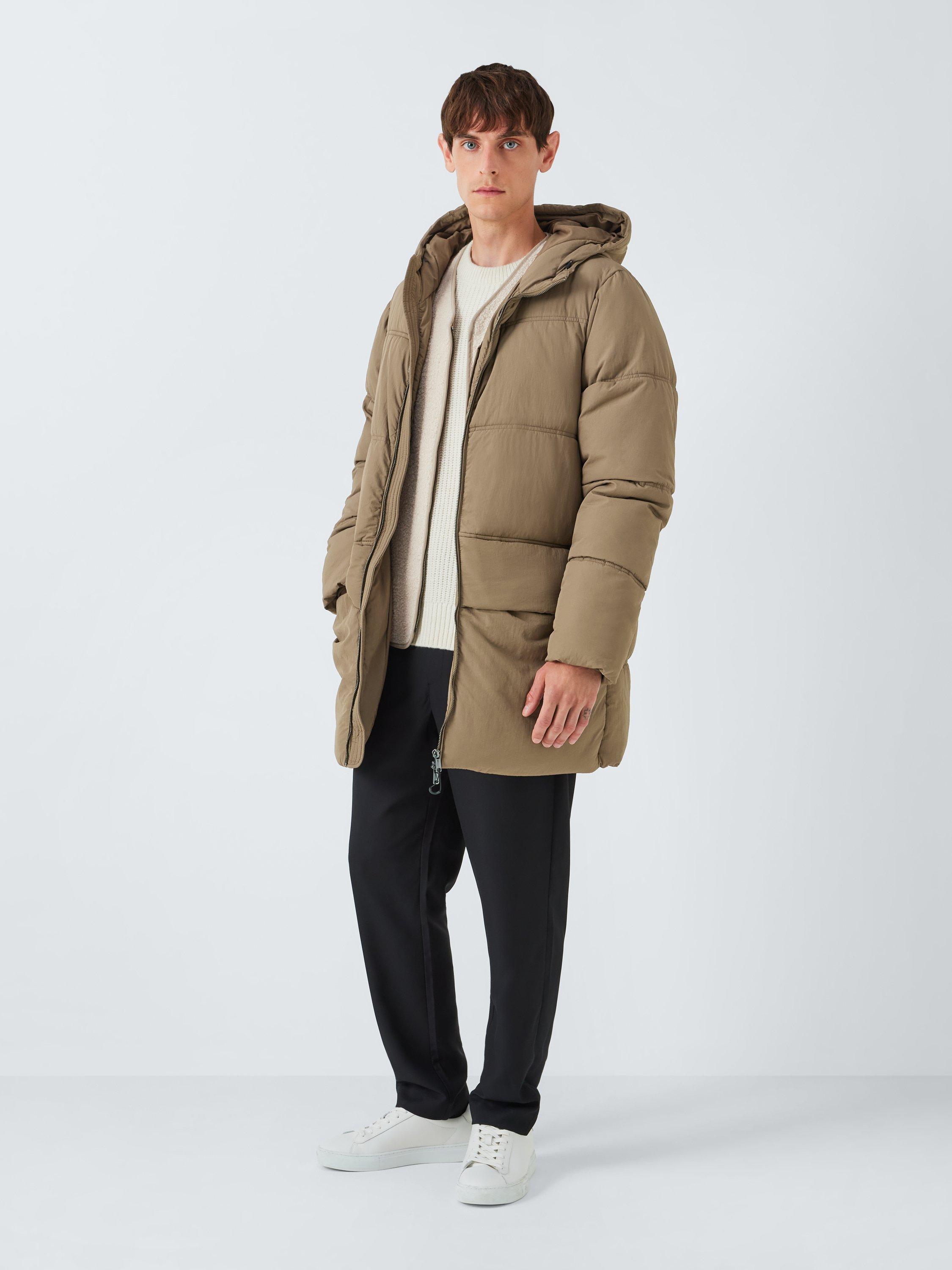Product image 3 of 6, which shows Kin Hooded Puffer Jacket, Shiitake, S