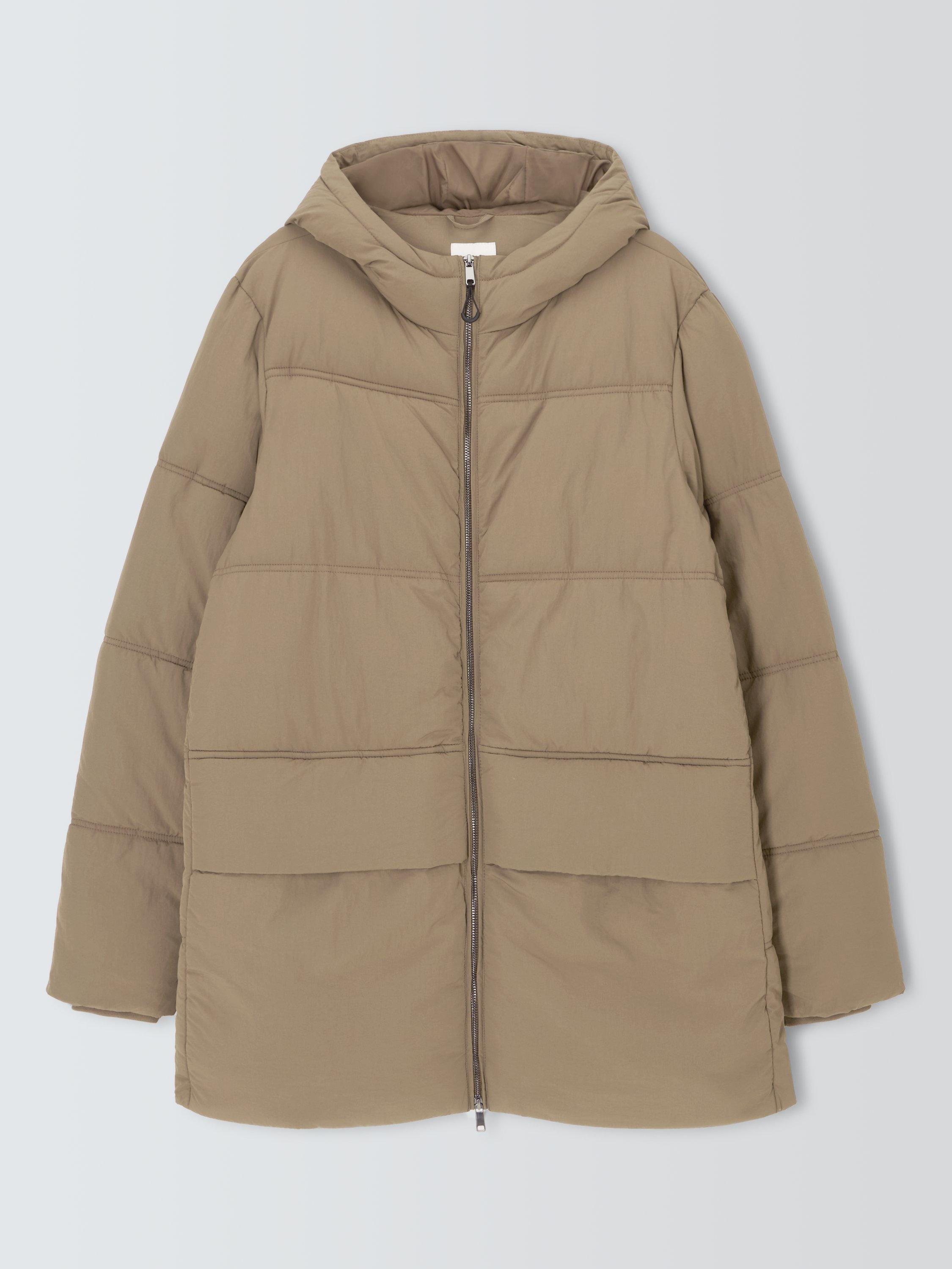 Product image 4 of 6, which shows Kin Hooded Puffer Jacket, Shiitake, S