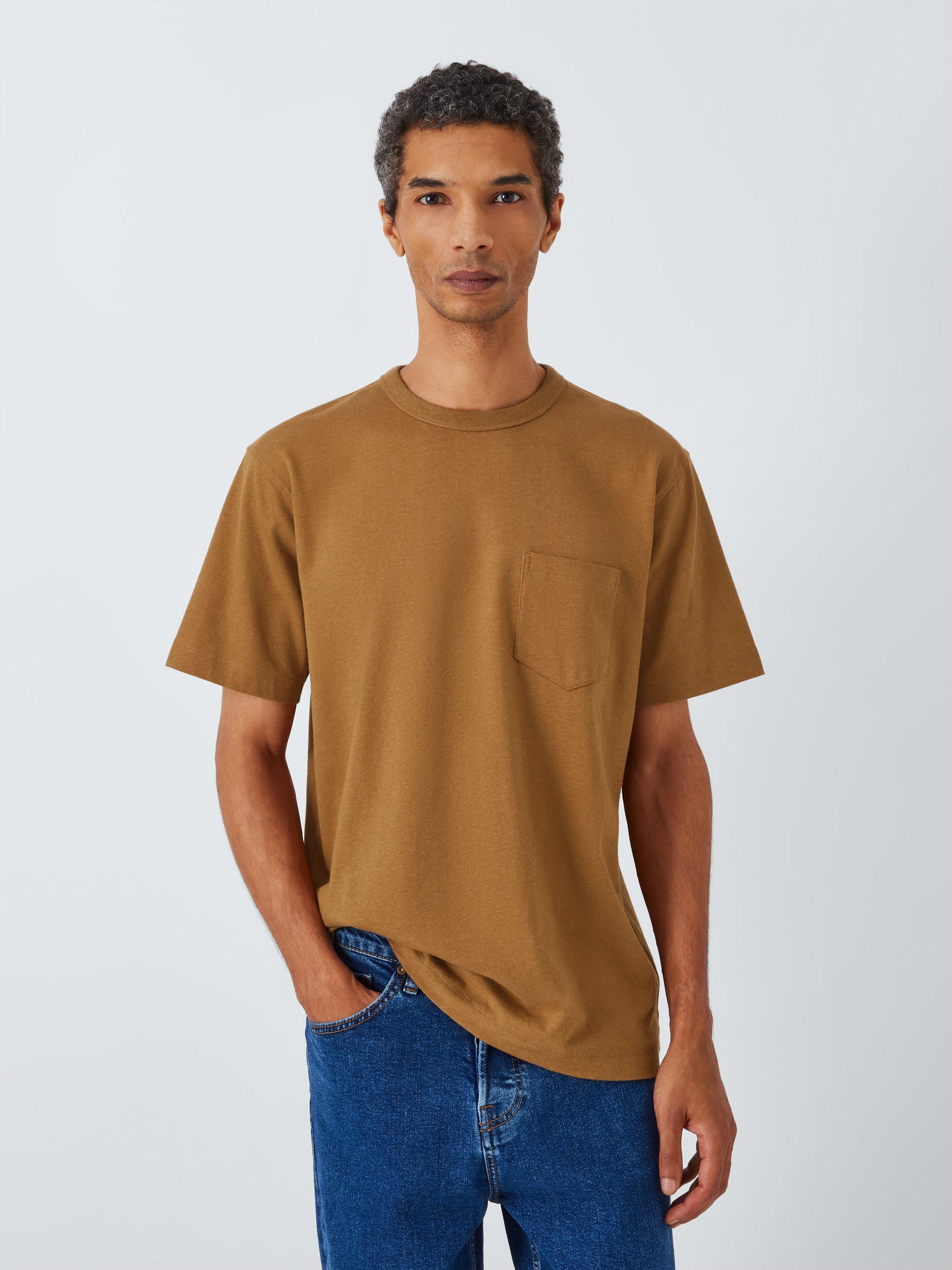 John Lewis Short Sleeve Cotton Hemp T-Shirt, Rubber, Rubber