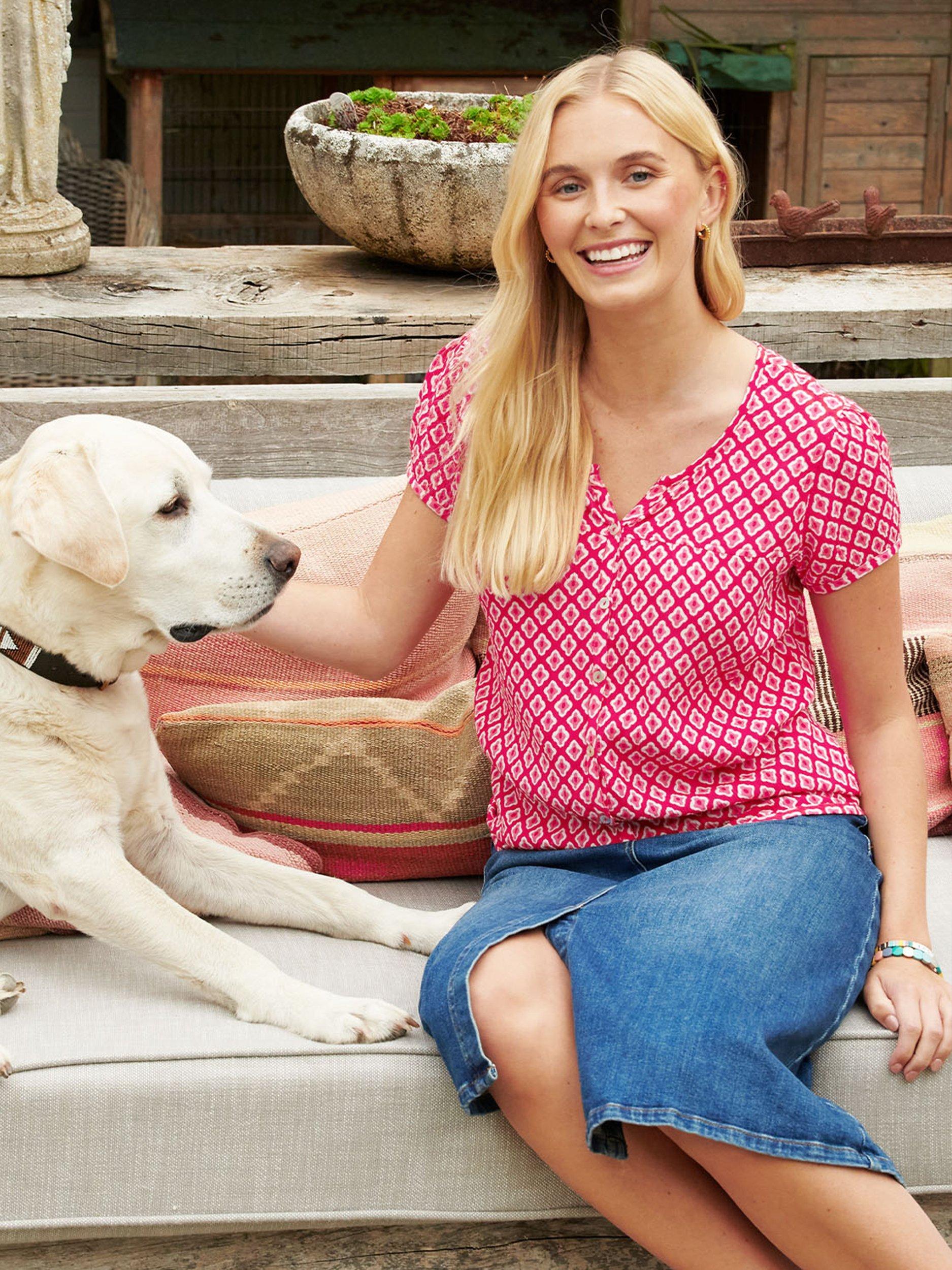 Product image 5 of 6, which shows Aspiga Lisbon Short Sleeve Shirt, Diamond Cerise/Pink, XS