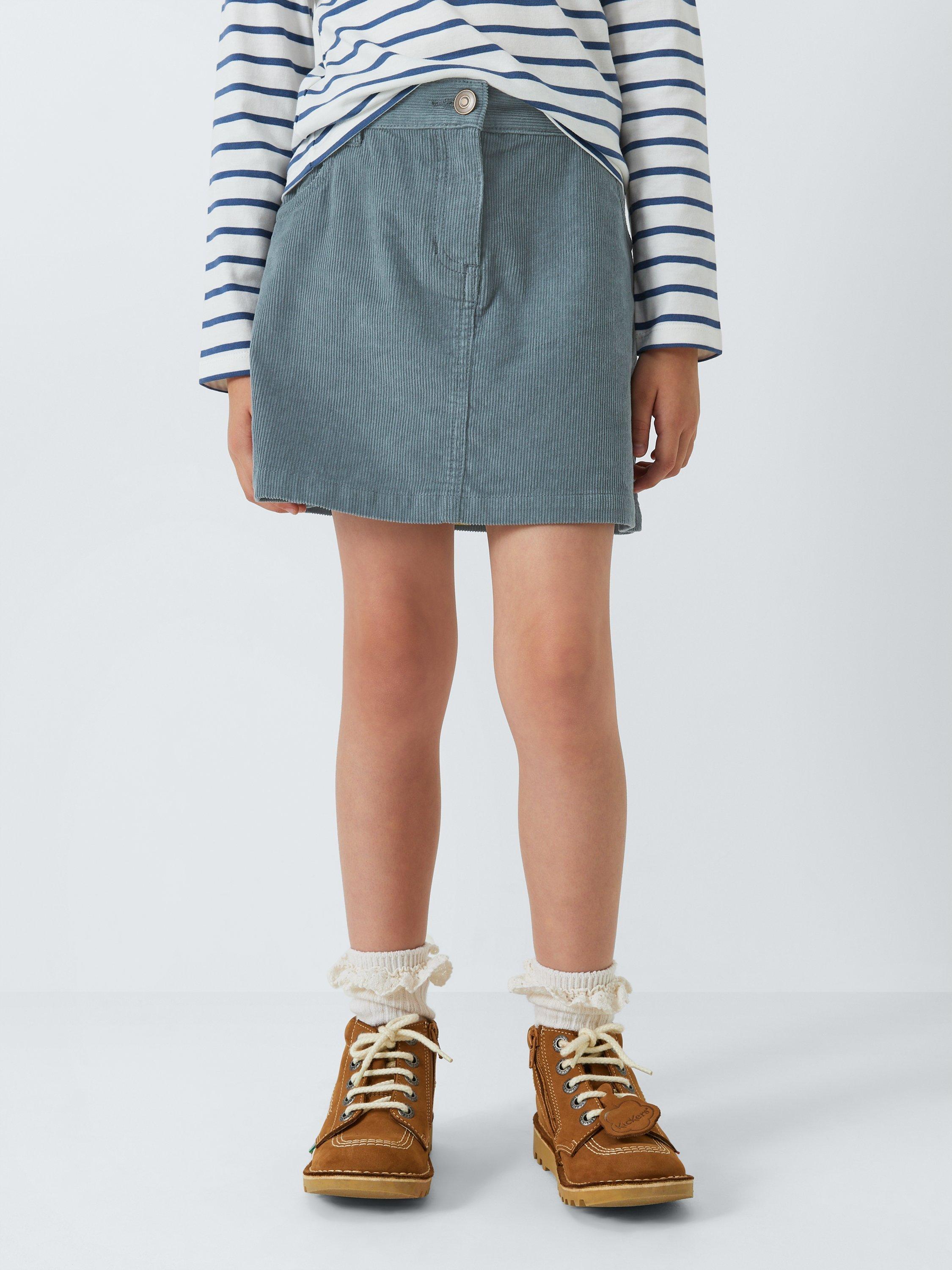 Product image 1 of 6, which shows John Lewis Kids' Corduroy Mini Skirt, Teal, 4 years