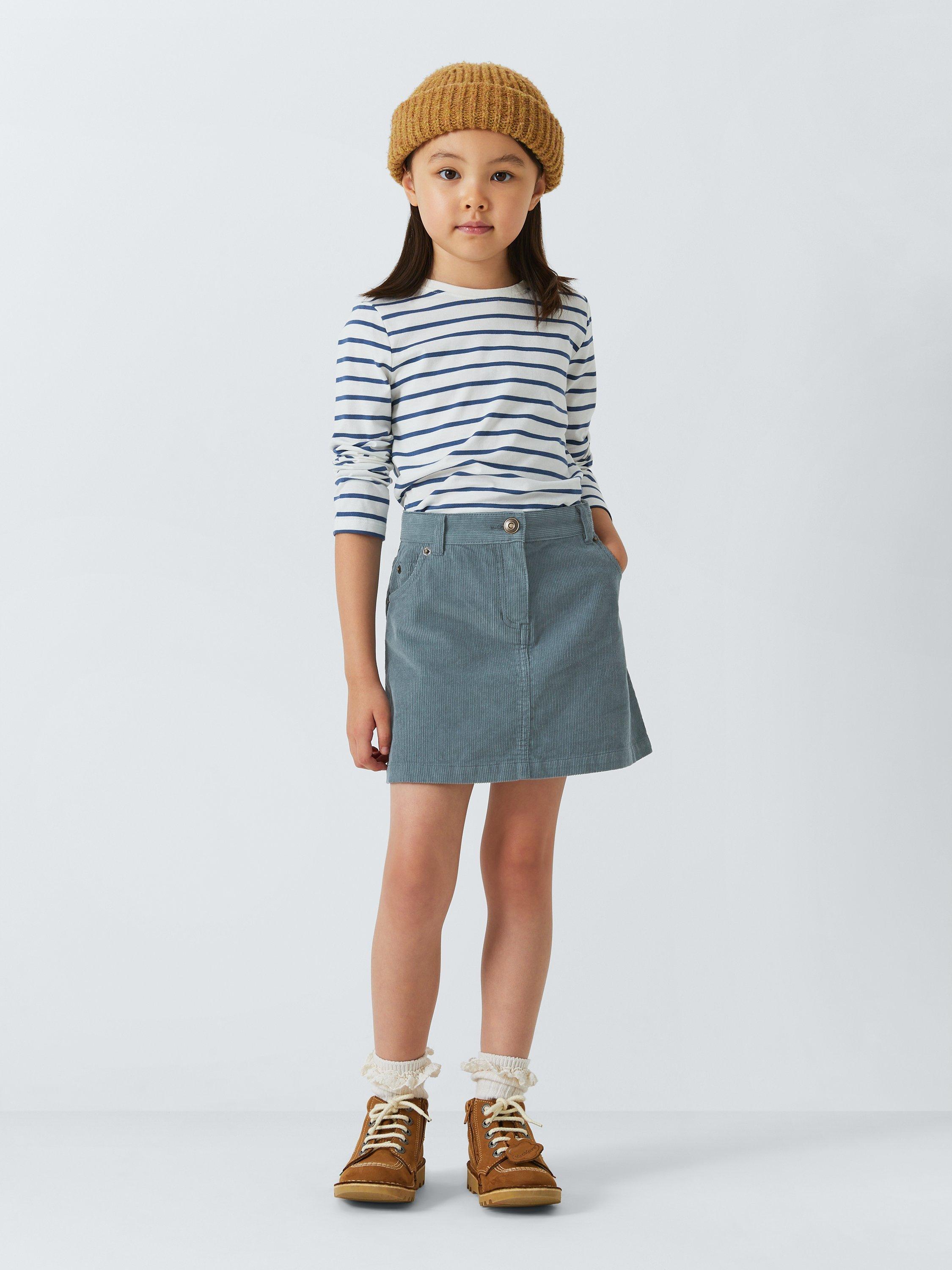 Product image 2 of 6, which shows John Lewis Kids' Corduroy Mini Skirt, Teal, 4 years