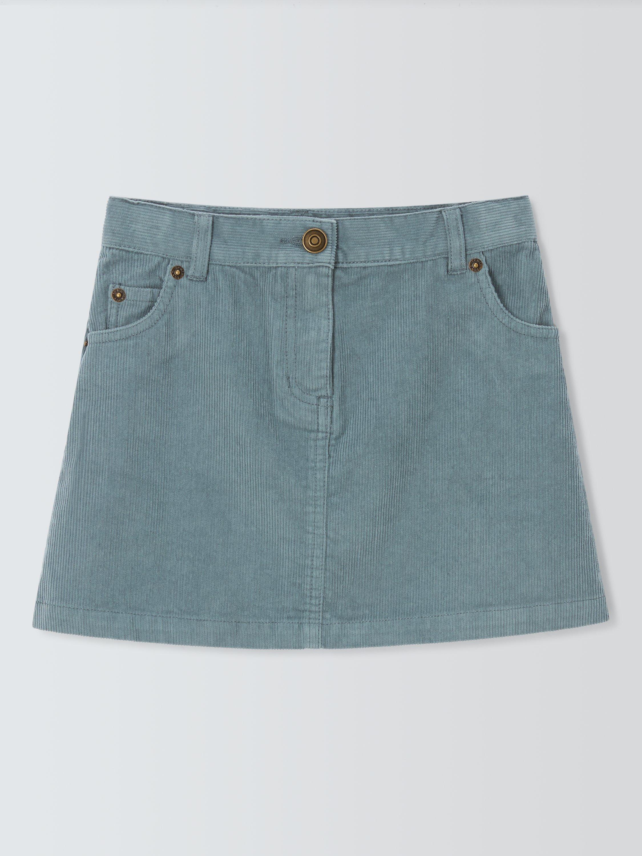 Product image 3 of 6, which shows John Lewis Kids' Corduroy Mini Skirt, Teal, 4 years