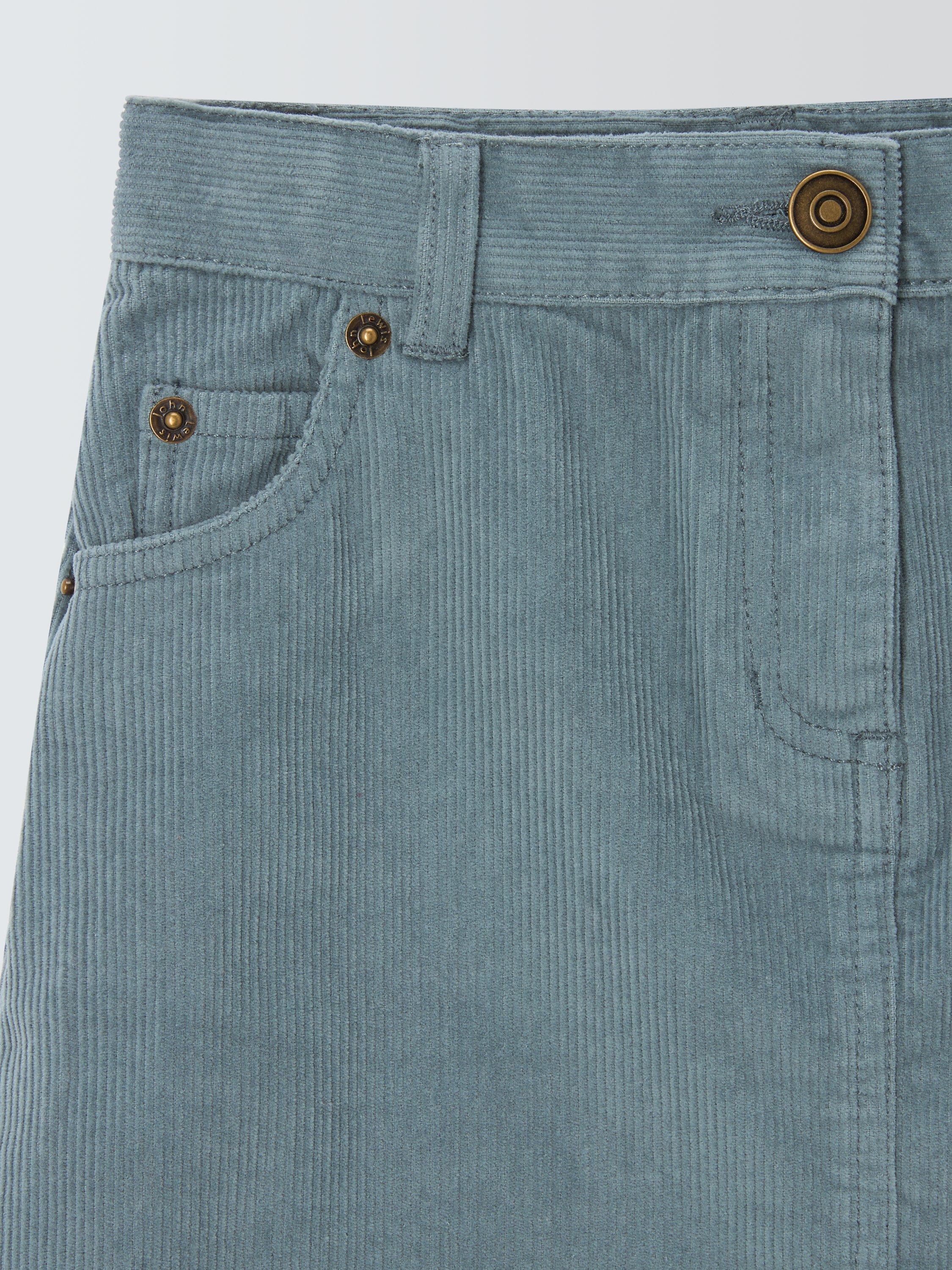 Product image 6 of 6, which shows John Lewis Kids' Corduroy Mini Skirt, Teal, 4 years