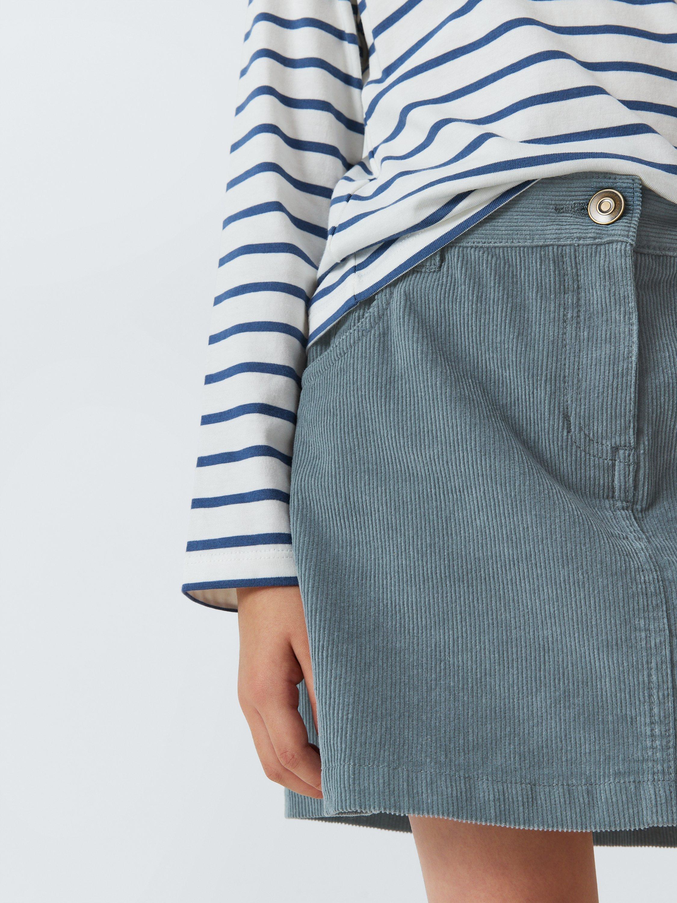 Product image 4 of 6, which shows John Lewis Kids' Corduroy Mini Skirt, Teal, 4 years
