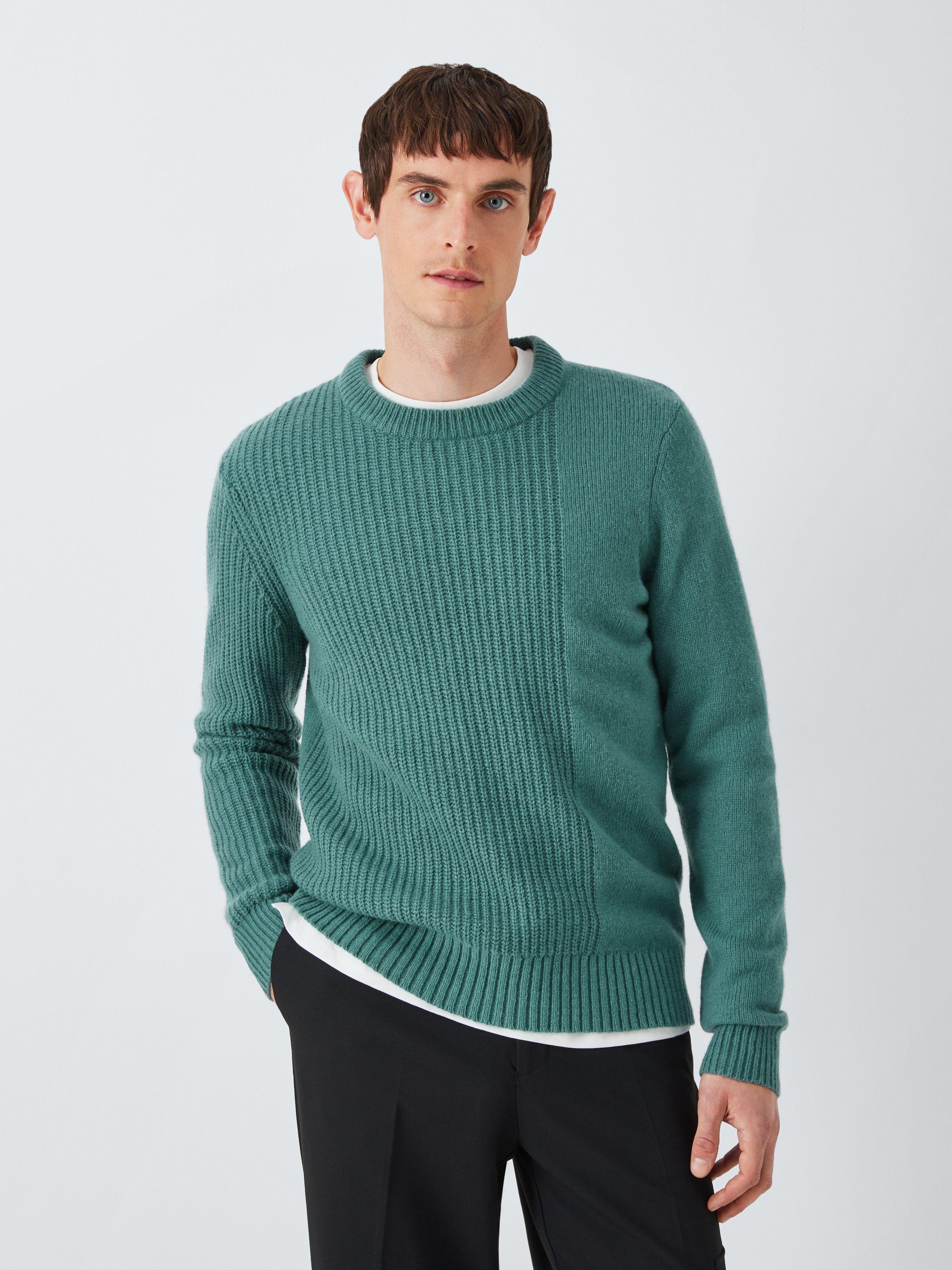 Product image 3 of 6, which shows Kin Asymmetric Knit Jumper, Sea Pine, XL