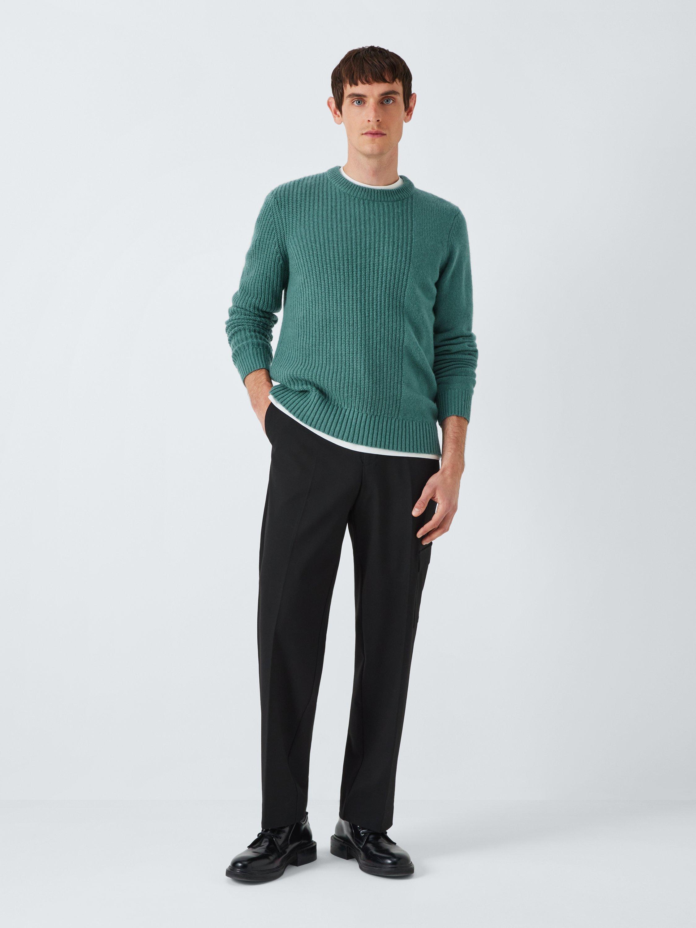 Product image 2 of 6, which shows Kin Asymmetric Knit Jumper, Sea Pine, XL