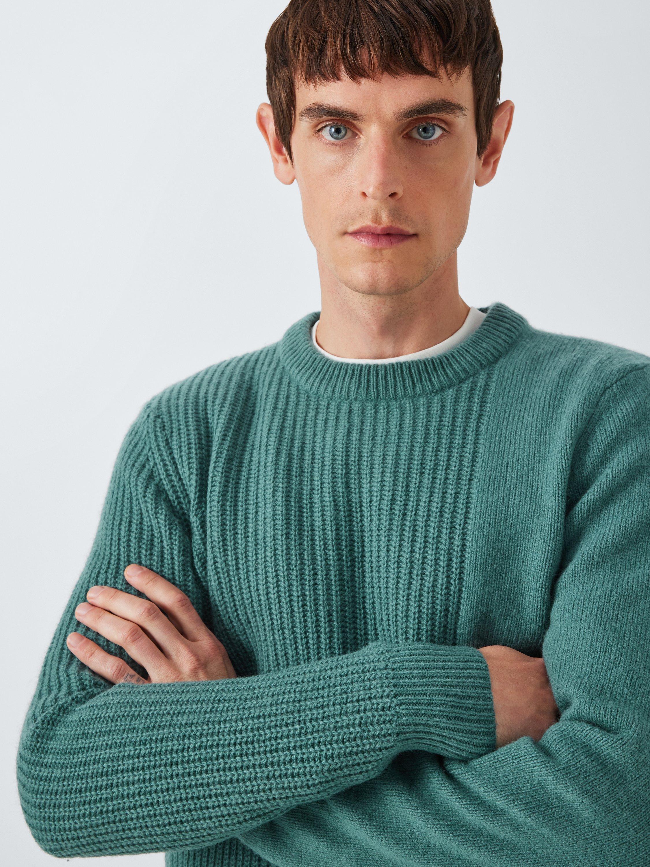Product image 5 of 6, which shows Kin Asymmetric Knit Jumper, Sea Pine, XL