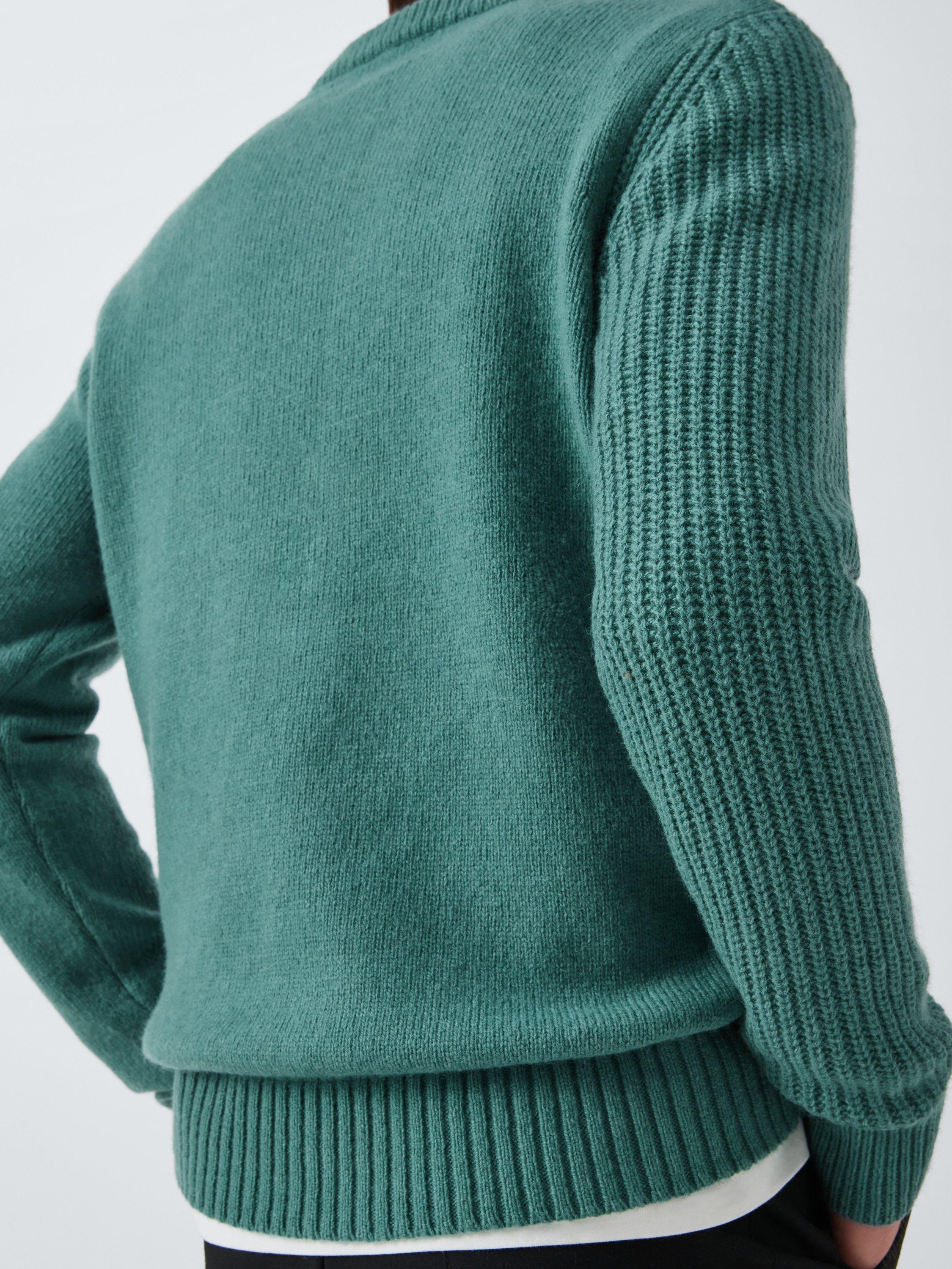 Product image 6 of 6, which shows Kin Asymmetric Knit Jumper, Sea Pine, XL