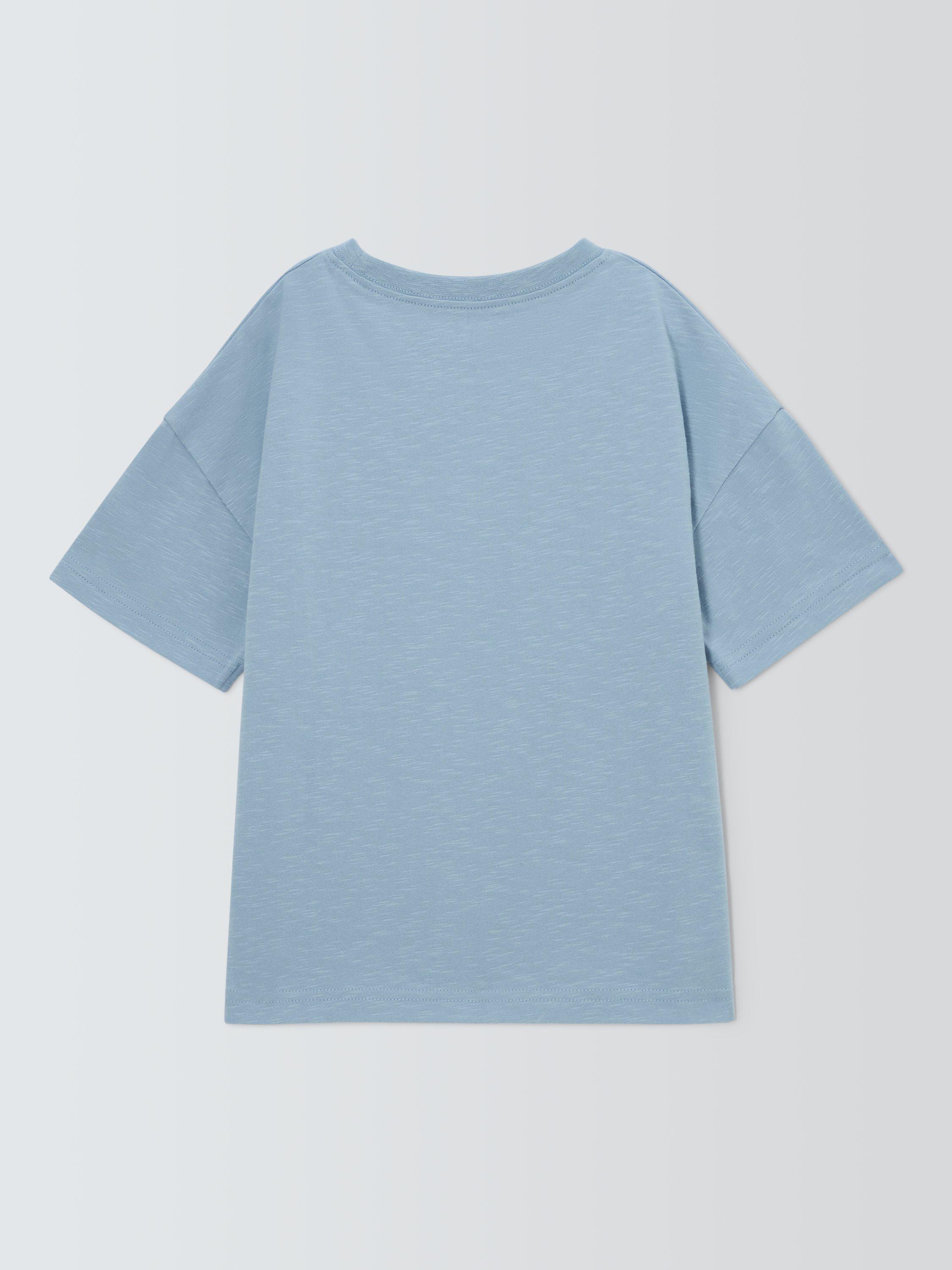 Product image 6 of 7, which shows John Lewis ANYDAY Kids' Badge T-Shirt, Light Blue, 5 years