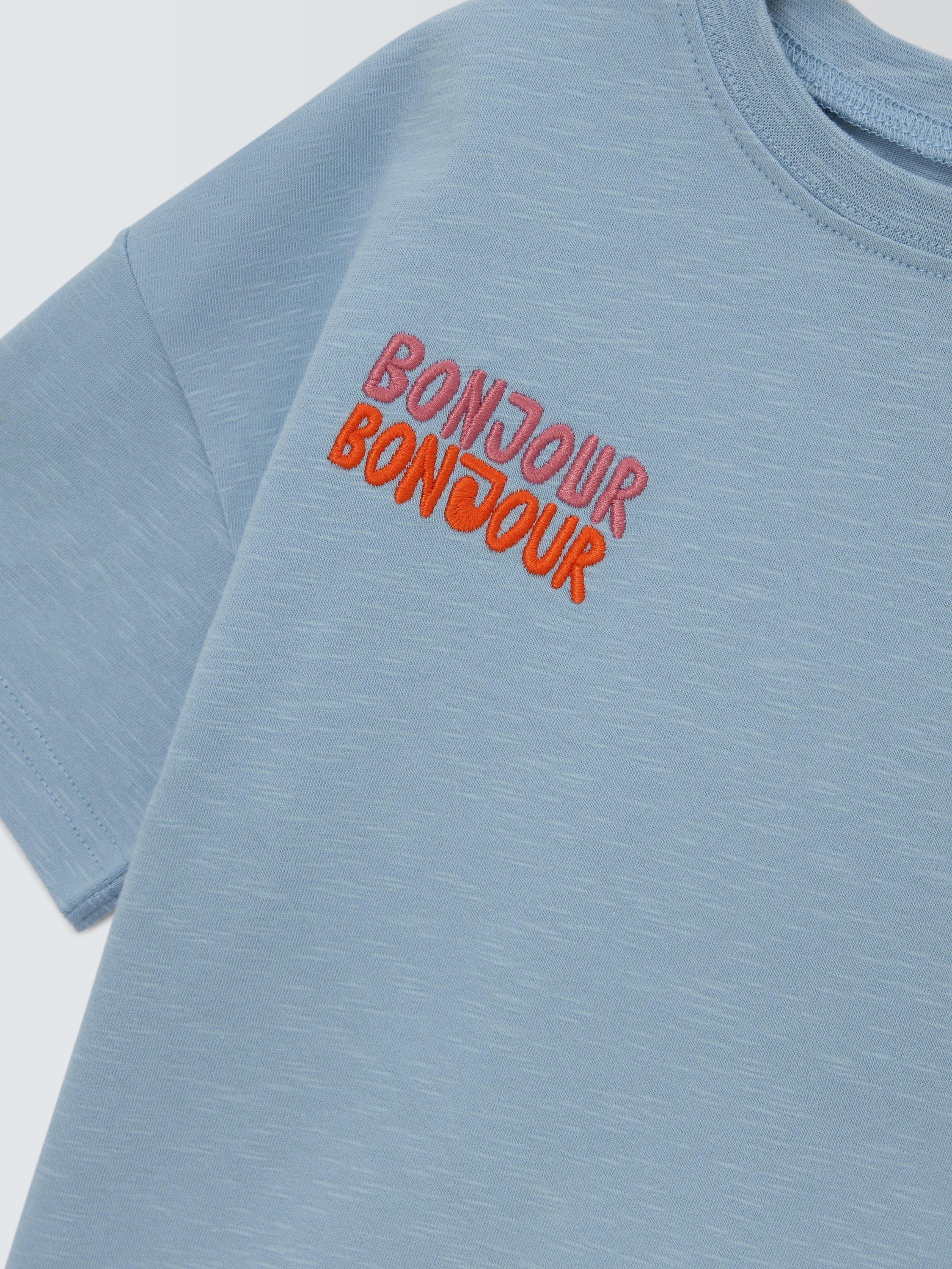 Product image 7 of 7, which shows John Lewis ANYDAY Kids' Badge T-Shirt, Light Blue, 5 years