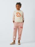 John Lewis ANYDAY Kids' Badge Joggers, Blush Pink, Blush Pink