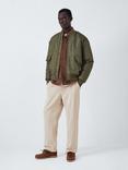 John Lewis ANYDAY Nylon Bomber Jacket, Grape Leaf