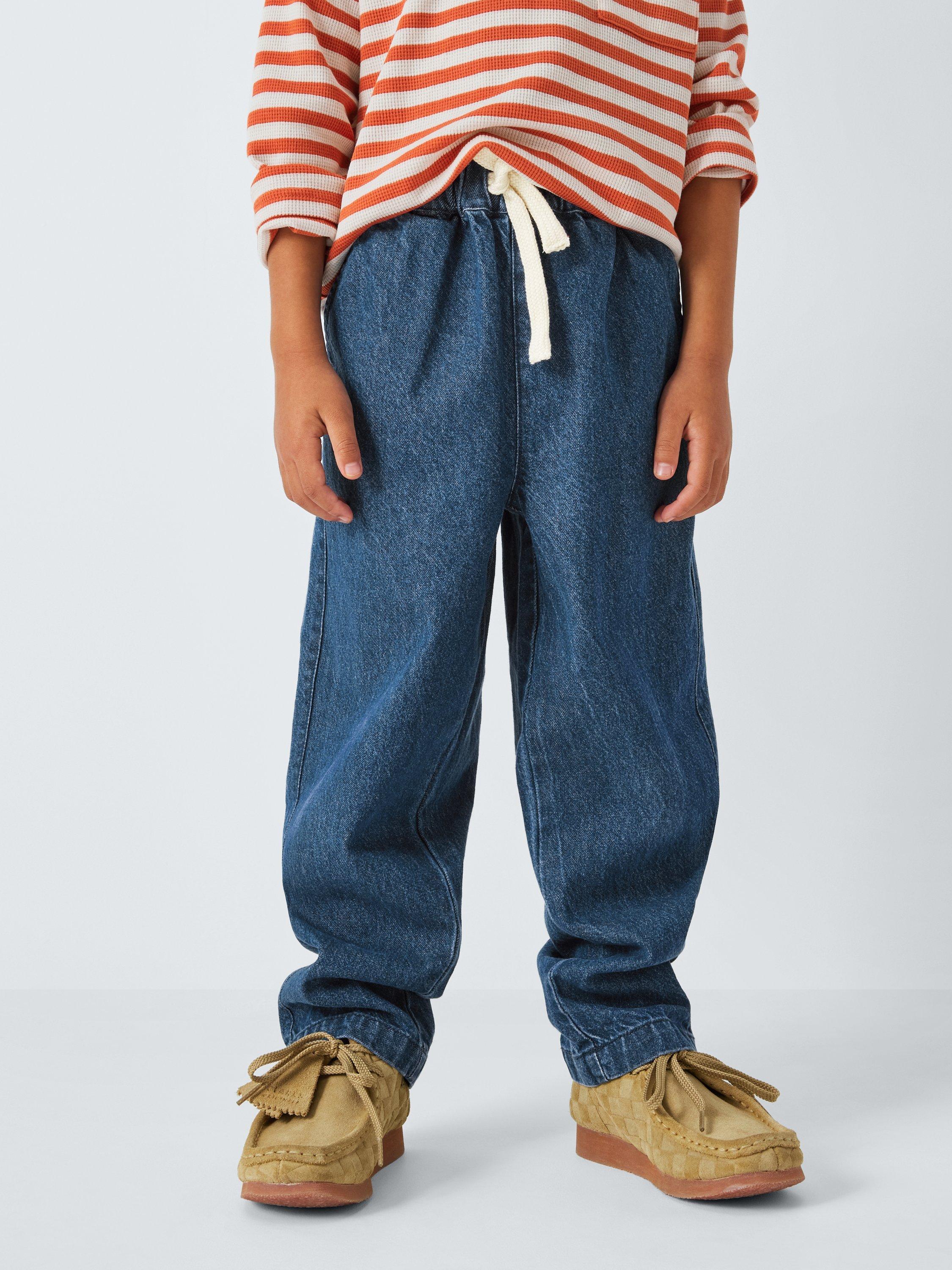 John Lewis ANYDAY Boy's Denim Pull On Trousers, Denim Blue