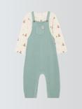 John Lewis Baby Knitted Dungaree and Long Sleeve Top Set, Blue