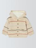 John Lewis Baby Striped Hooded Cardigan, Multi