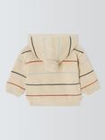 John Lewis Baby Striped Hooded Cardigan, Multi