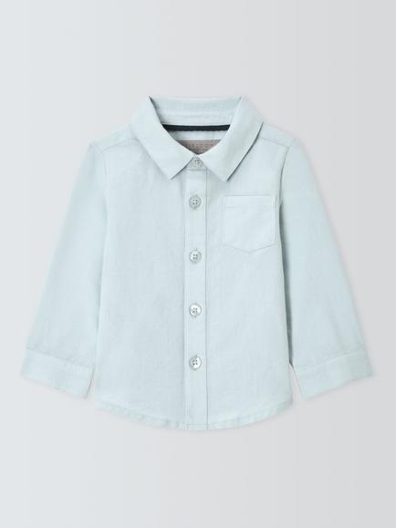 John Lewis Heirloom Collection Baby Oxford Shirt, Blue, Blue