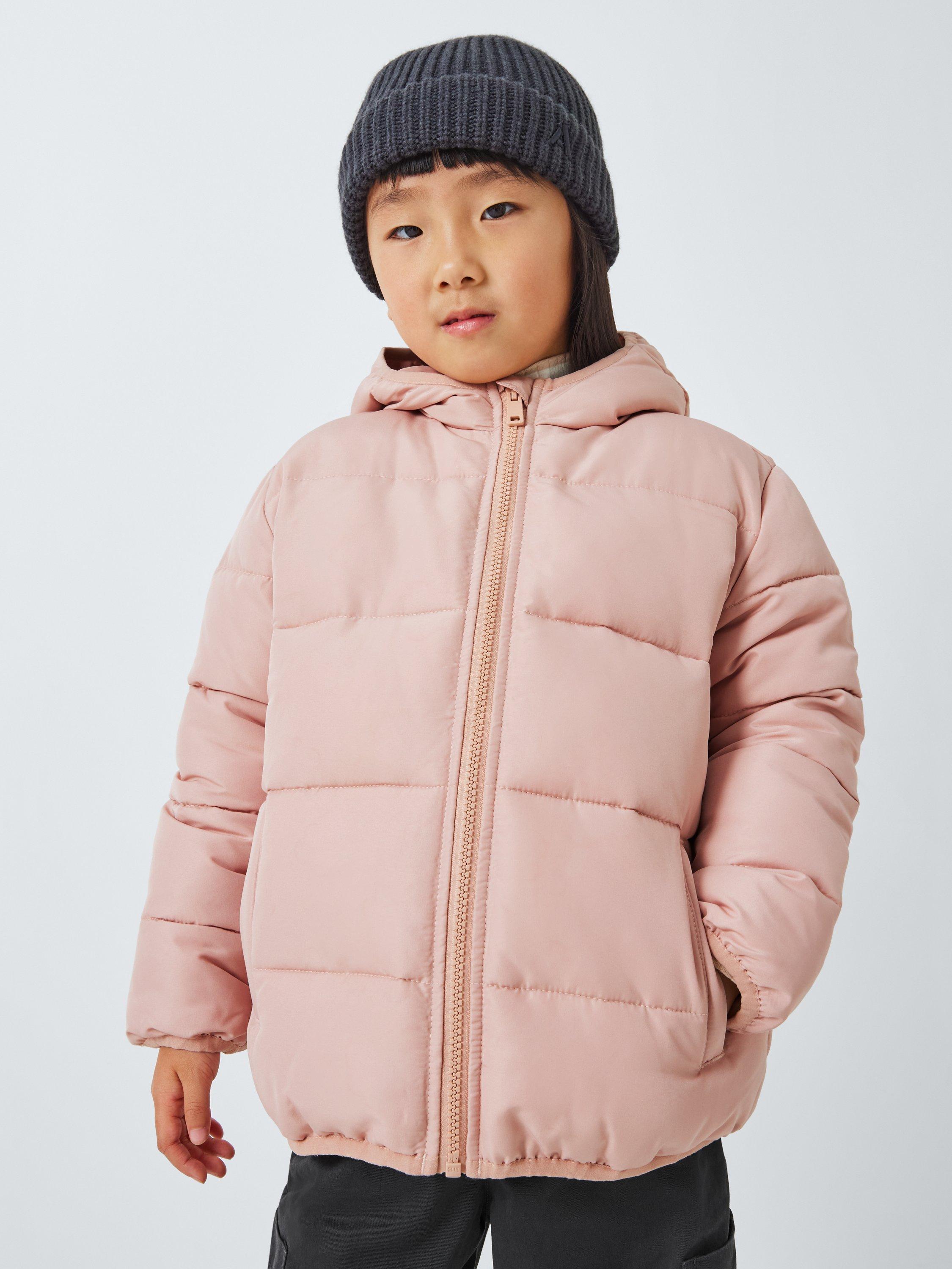 Product image 1 of 9, which shows John Lewis ANYDAY Kids' Floral Colour Change Puffer Jacket, Pink, 12 years