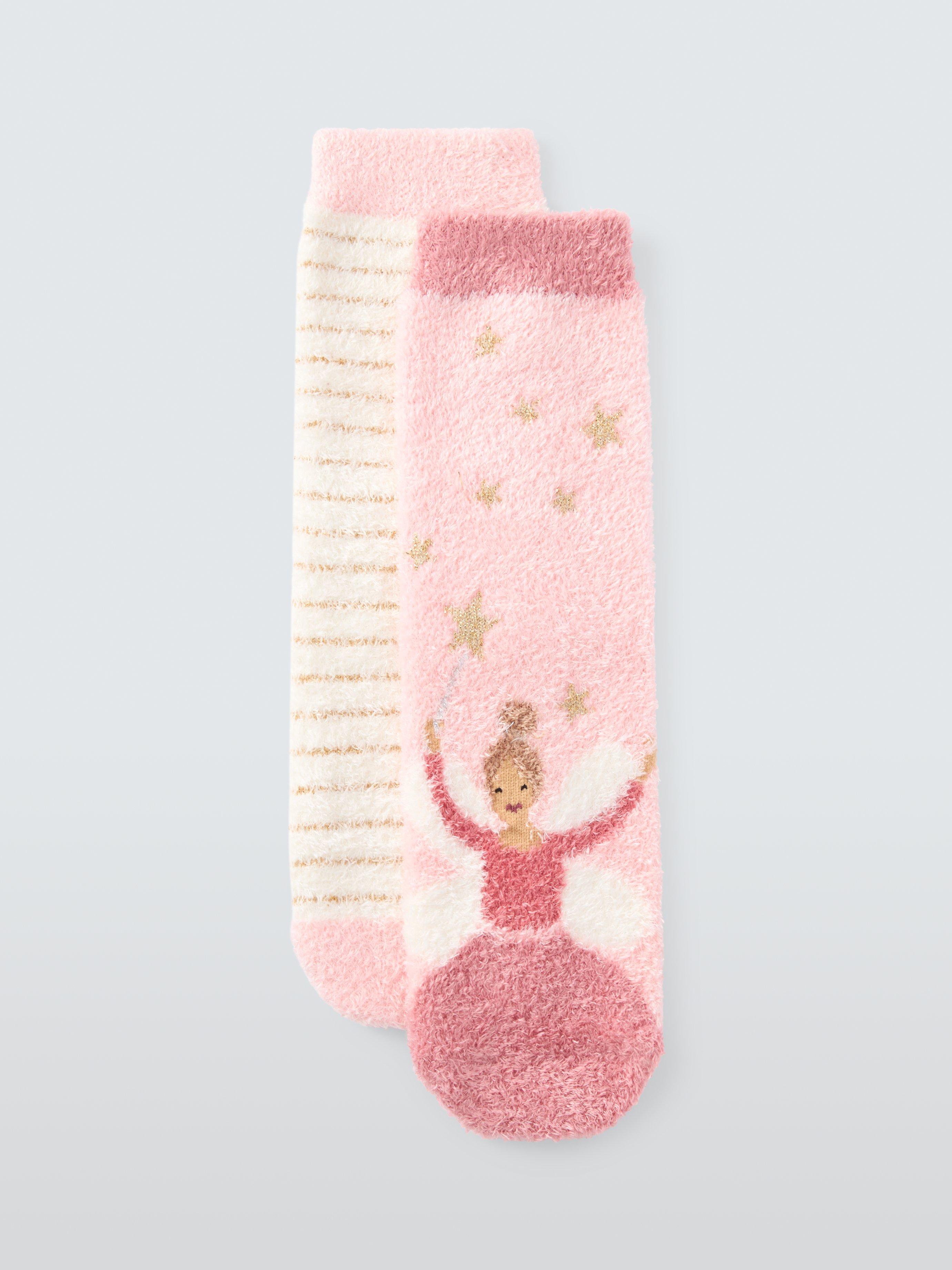 John Lewis Kids Fairy Slipper Socks Pack of 2