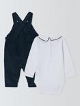 John Lewis Heirloom Collection Baby Bodysuit and Dungarees Set, Navy