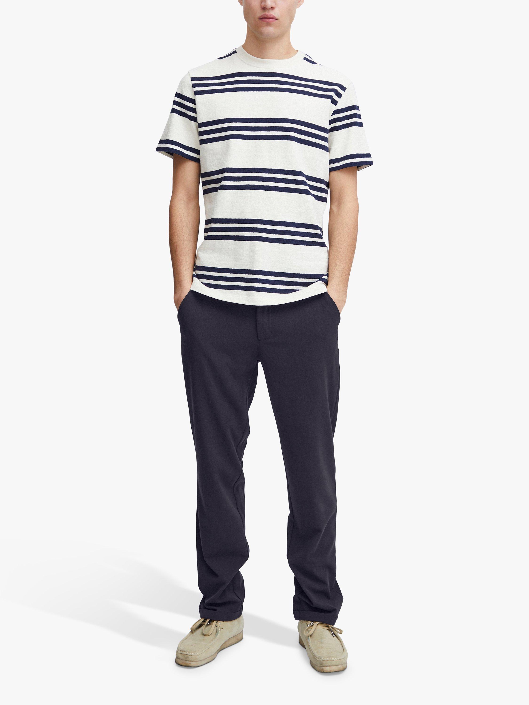 Product image 3 of 6, which shows Casual Friday Pandrup Regular Fit Stretch Trousers, Dark Navy, 32R
