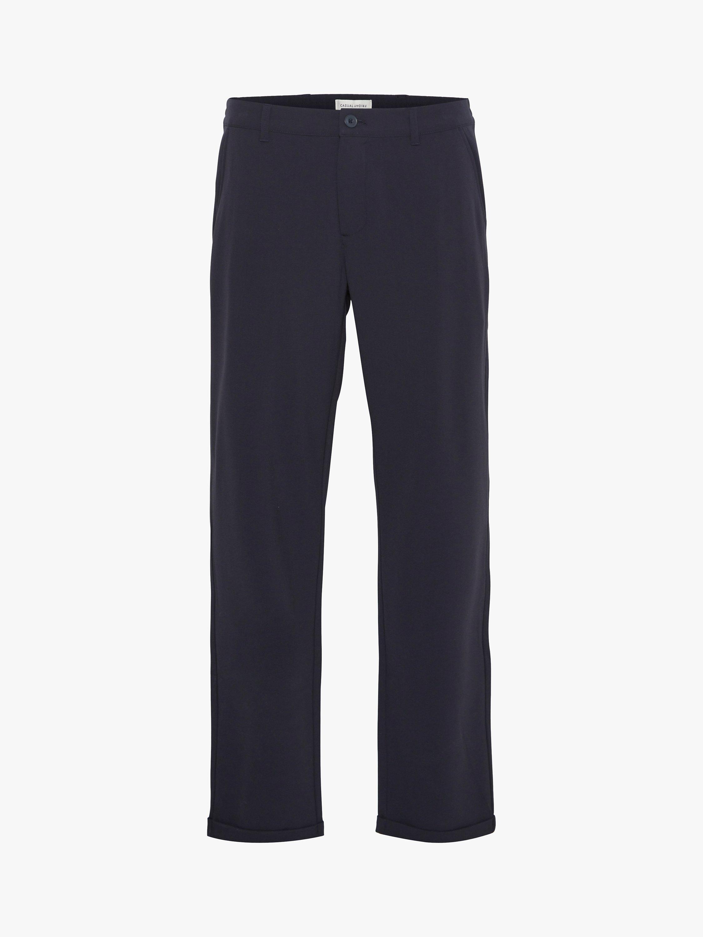 Casual Friday Pandrup Regular Fit Stretch Trousers, Dark Navy, 28R