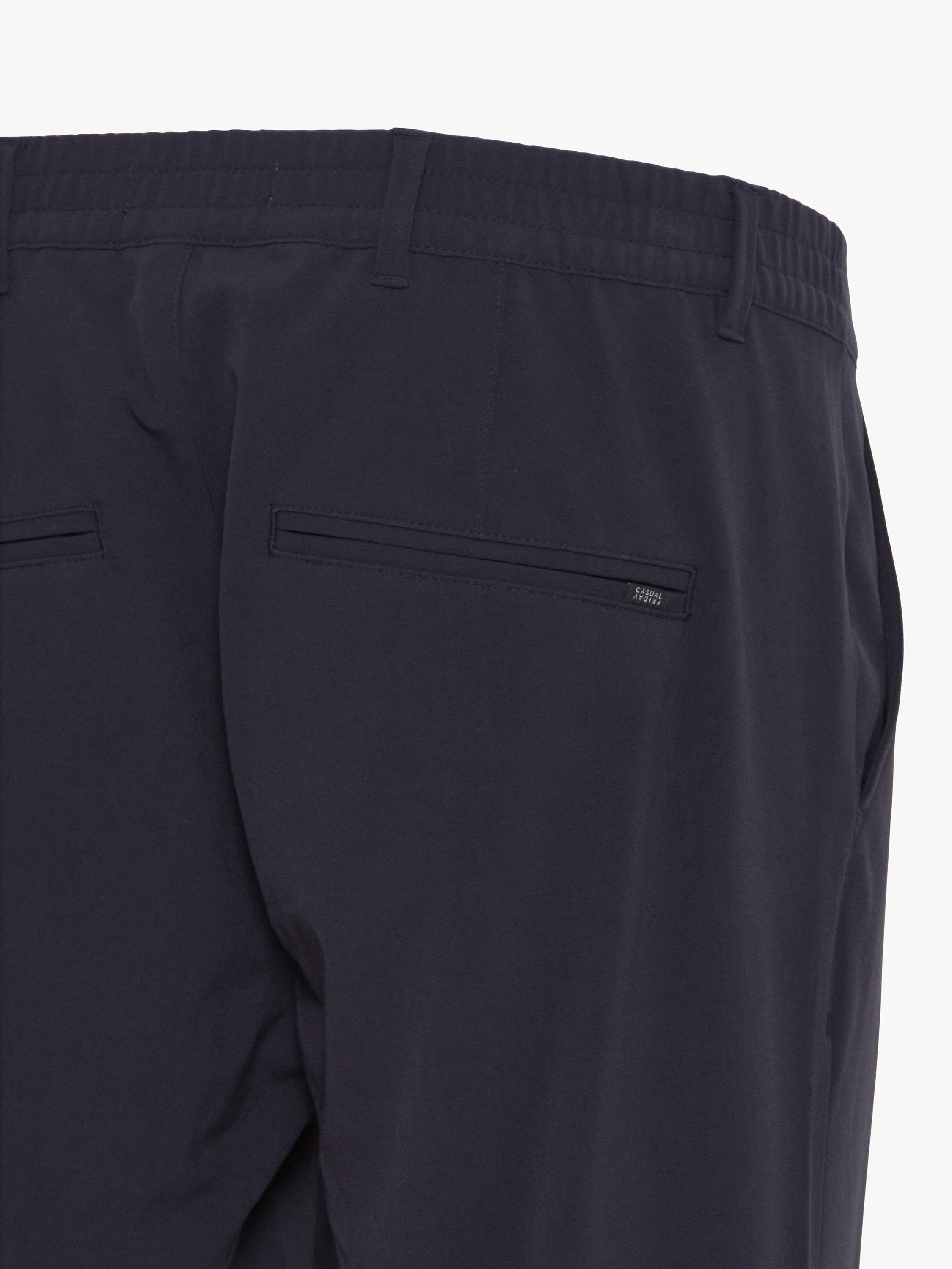 Product image 6 of 6, which shows Casual Friday Pandrup Regular Fit Stretch Trousers, Dark Navy, 32R