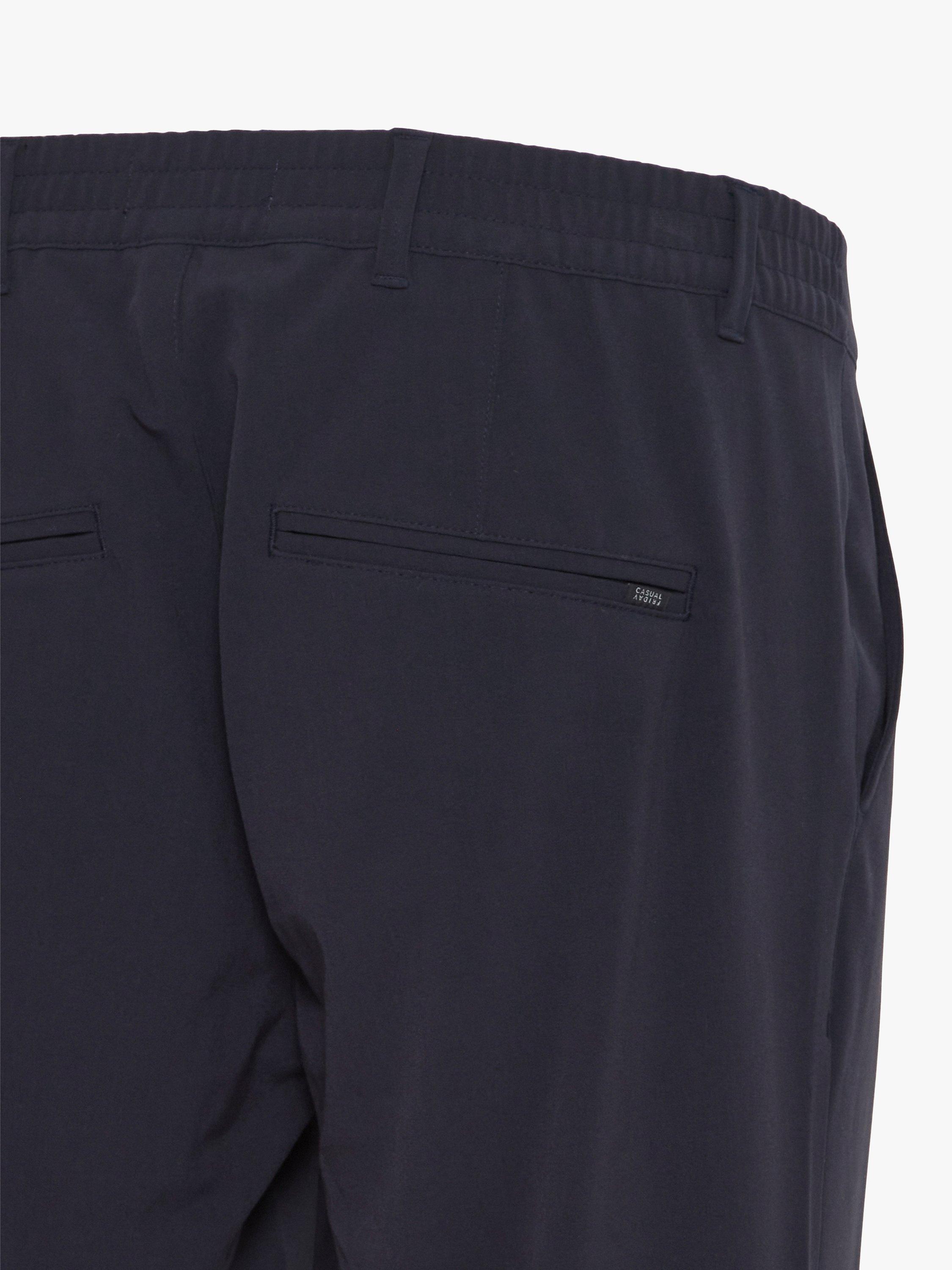 Casual Friday Pandrup Regular Fit Stretch Trousers, Dark Navy, 28R