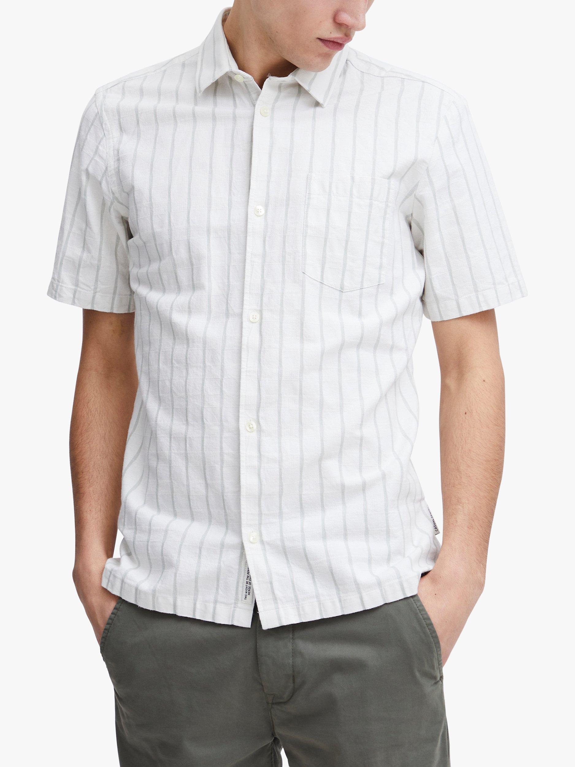 Casual Friday Anton Short Sleeve Striped Shirt, Ecru