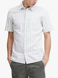 Casual Friday Anton Short Sleeve Striped Shirt, Ecru