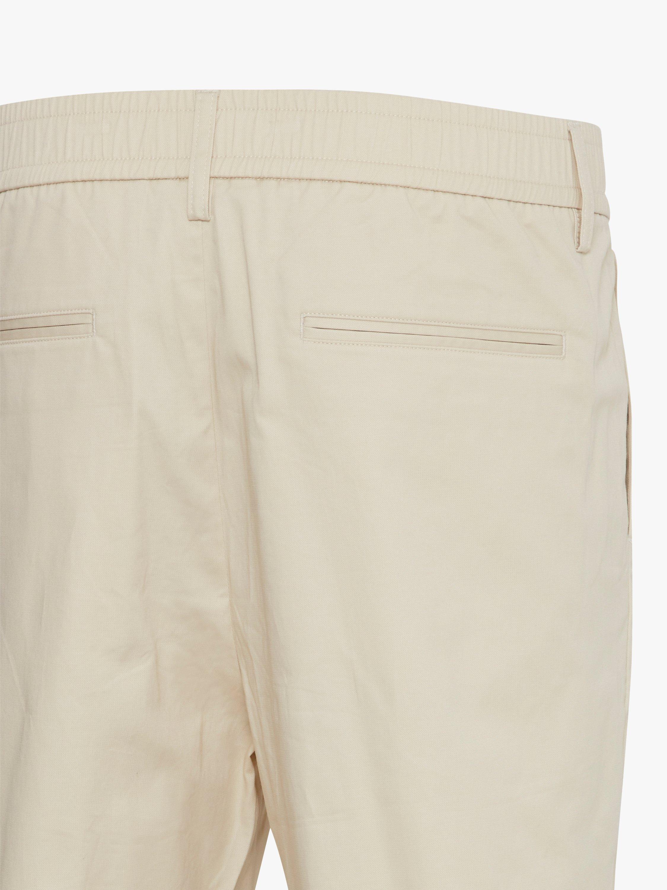 Product image 6 of 6, which shows Casual Friday Marc Relaxed Pleated Stretch Trousers, White Asparagus, 30R