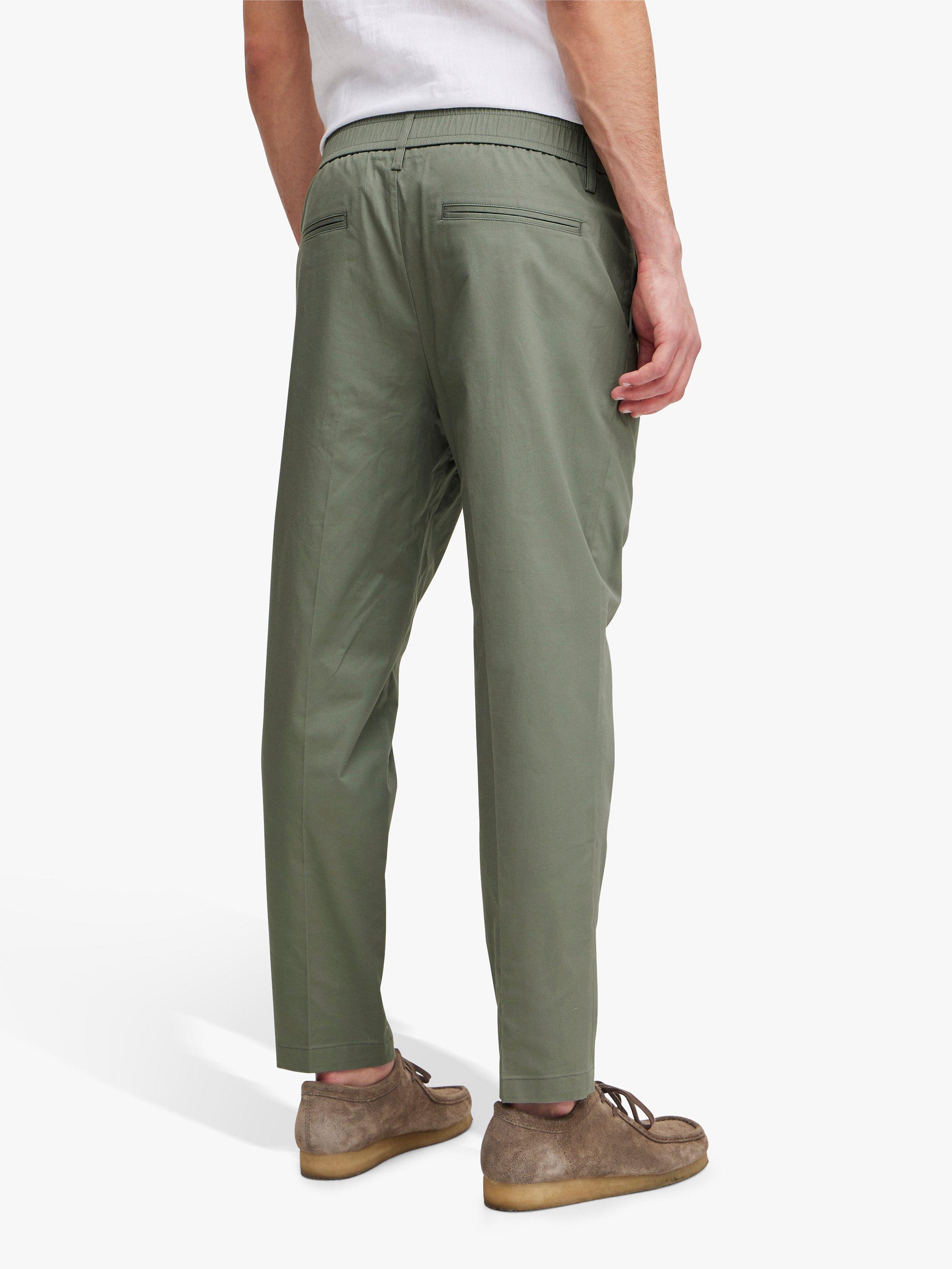 Product image 2 of 6, which shows Casual Friday Marc Relaxed Pleated Stretch Trousers, Agave Green, 28R