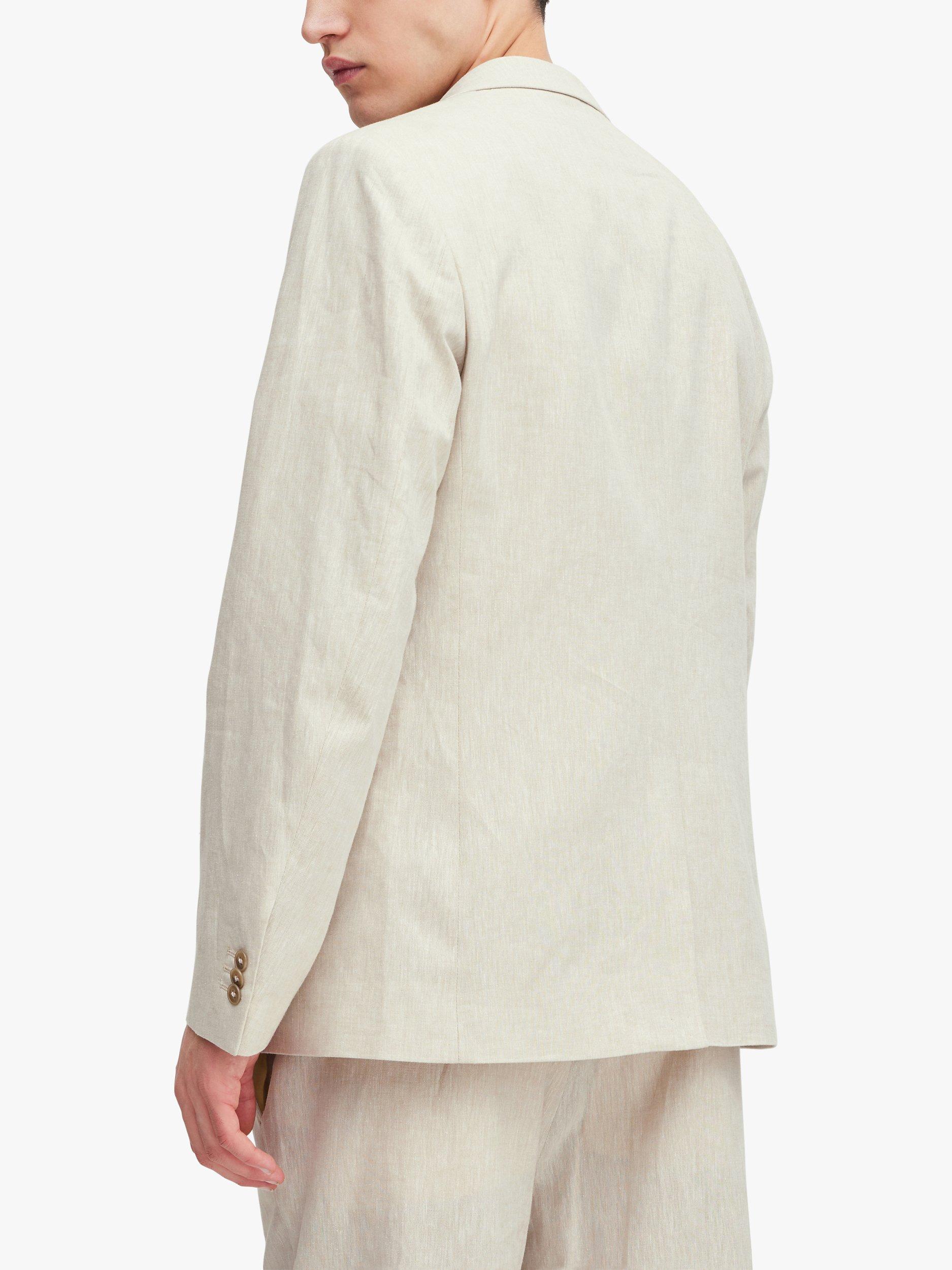 Product image 2 of 6, which shows Casual Friday Bille Linen Mix Single Breasted Blazer, Chateau Gray Melange, 46