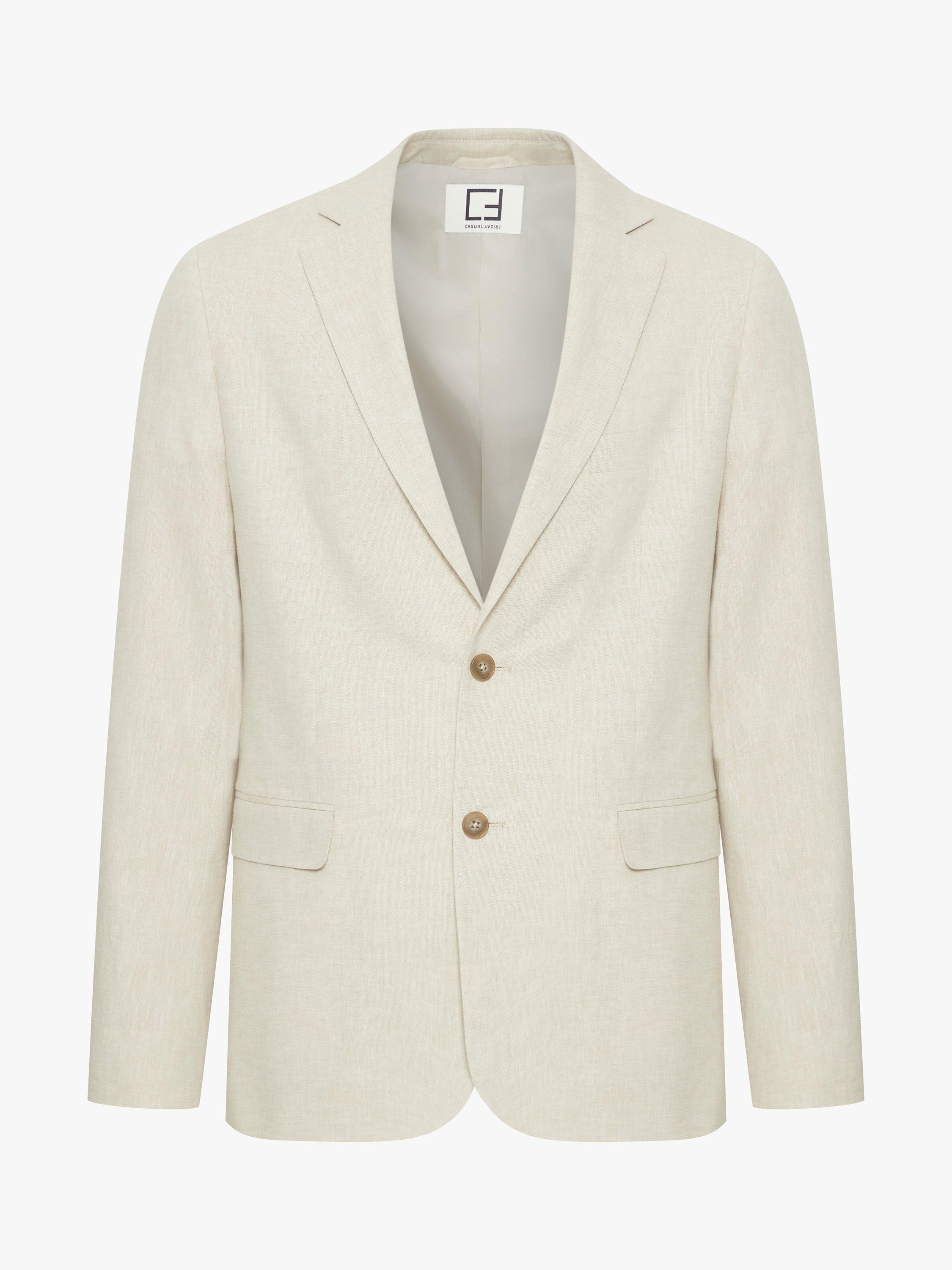Product image 4 of 6, which shows Casual Friday Bille Linen Mix Single Breasted Blazer, Chateau Gray Melange, 46