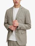 Casual Friday Bille Linen Mix Single Breasted Blazer, Mermaid Melange