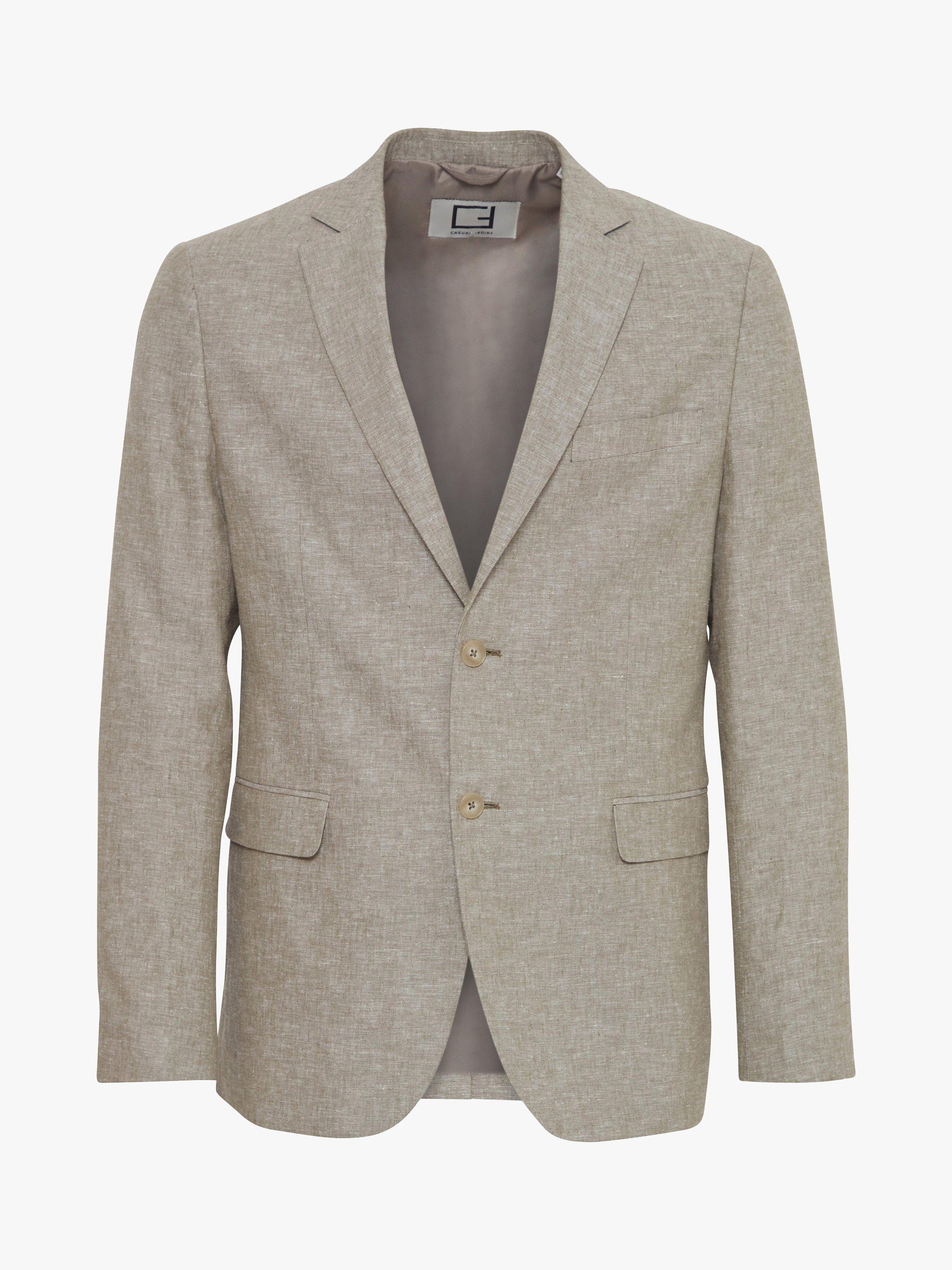 Product image 4 of 6, which shows Casual Friday Bille Linen Mix Single Breasted Blazer, Mermaid Melange, 48