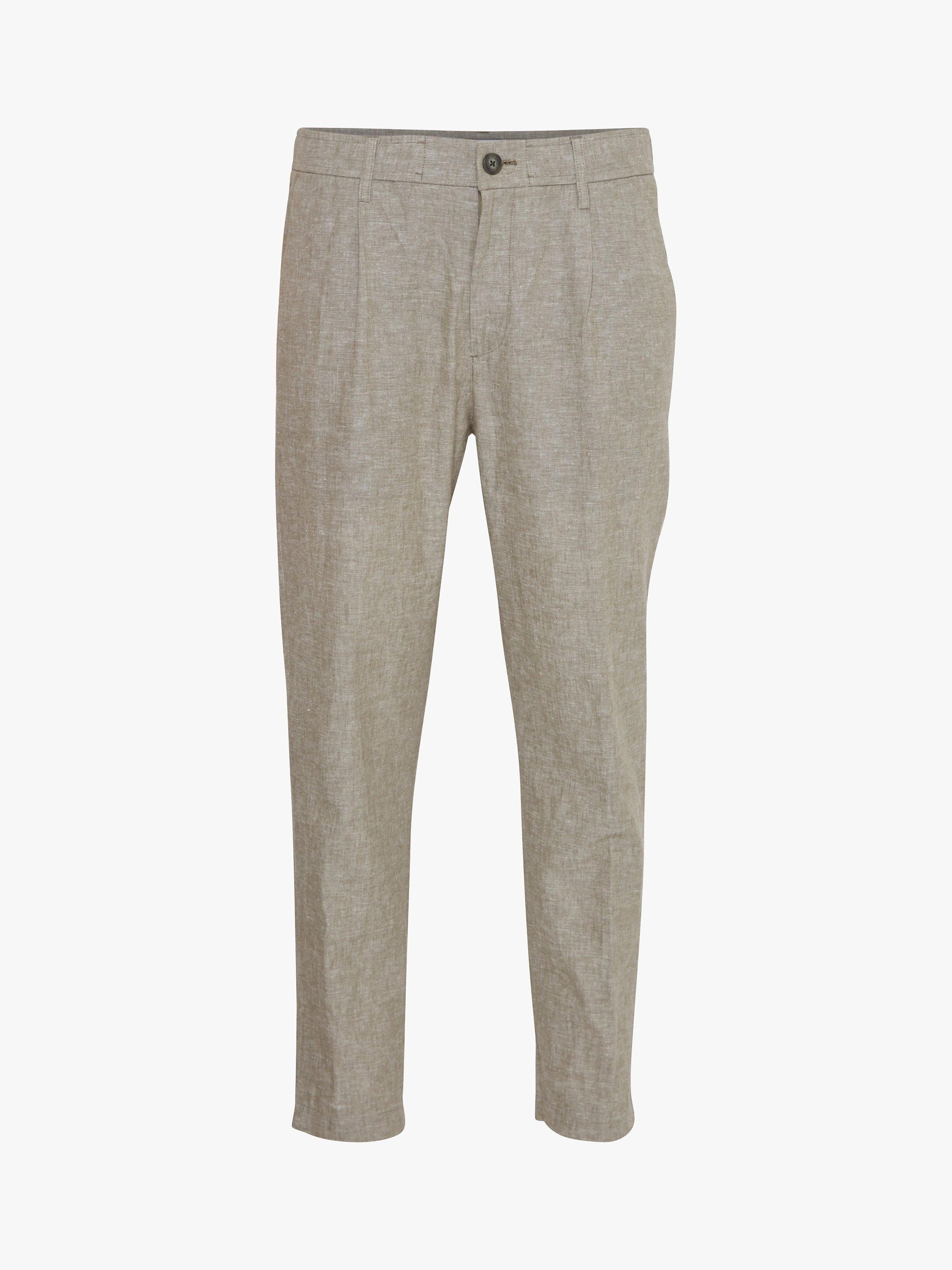 Casual Friday Marc Relaxed Fit Pleated Linen Trousers, Melange, 30R