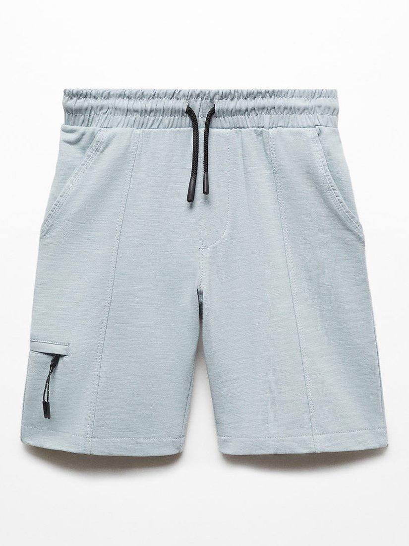 Mango Kids' Day Bermuda Shorts, Light Pastel Blue