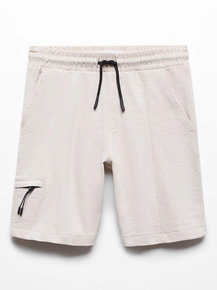 Mango Kids' Day Bermuda Shorts, Off White