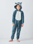 John Lewis Kids' Werewolf Ribbed Onesie, Blue