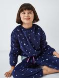 John Lewis Kids' Star Moon Fleece Pyjamas, Multi