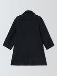 John Lewis Heirloom Collection Kids' Velvet Trim Coat, Navy