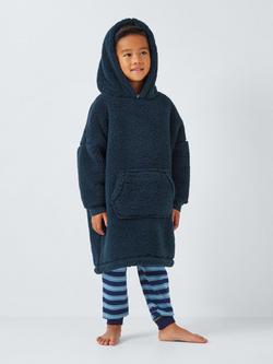 John Lewis Kids' Oversized Lounge Hoodie, Navy - view 2, Navy